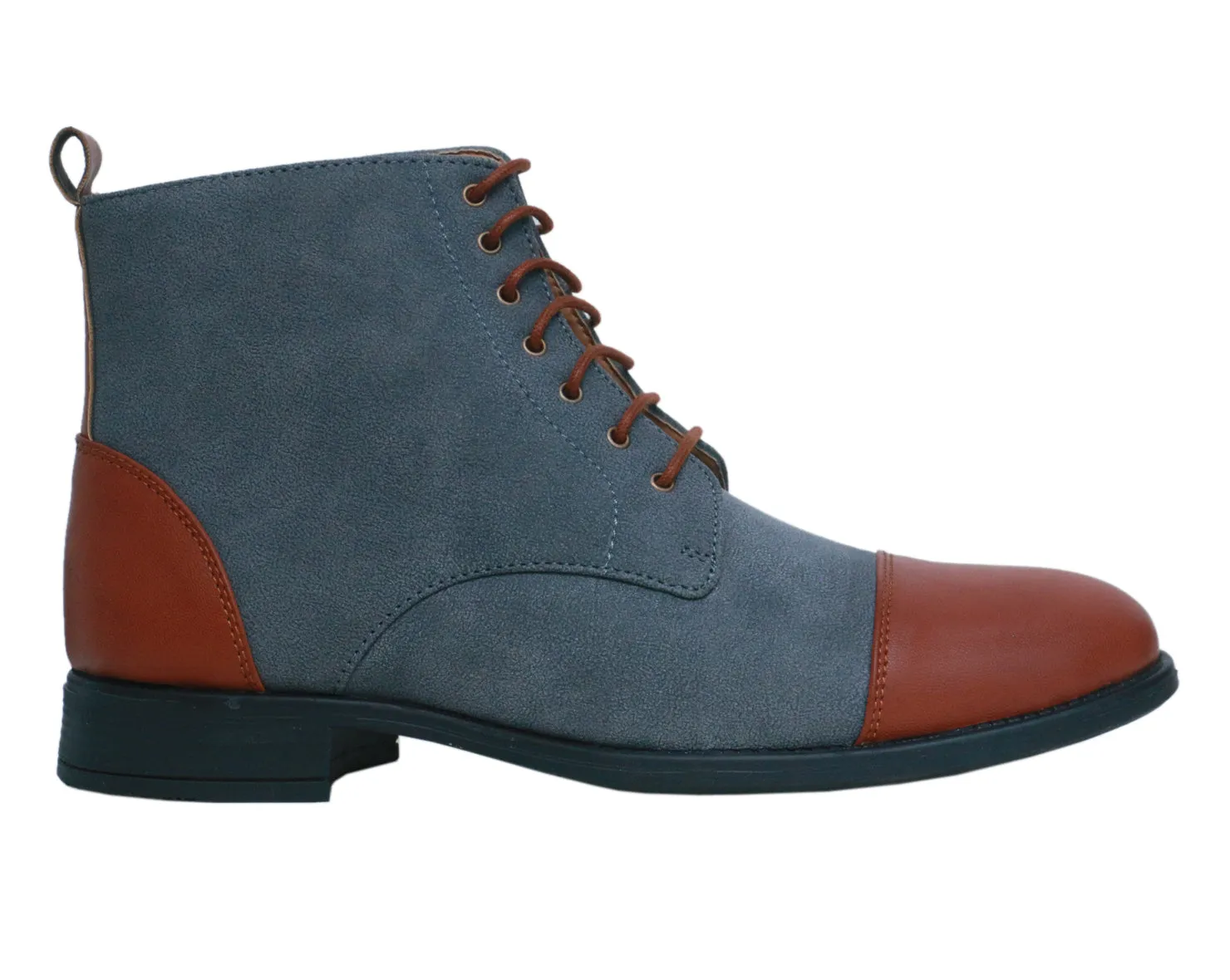 Grey High Ankle Military Boots