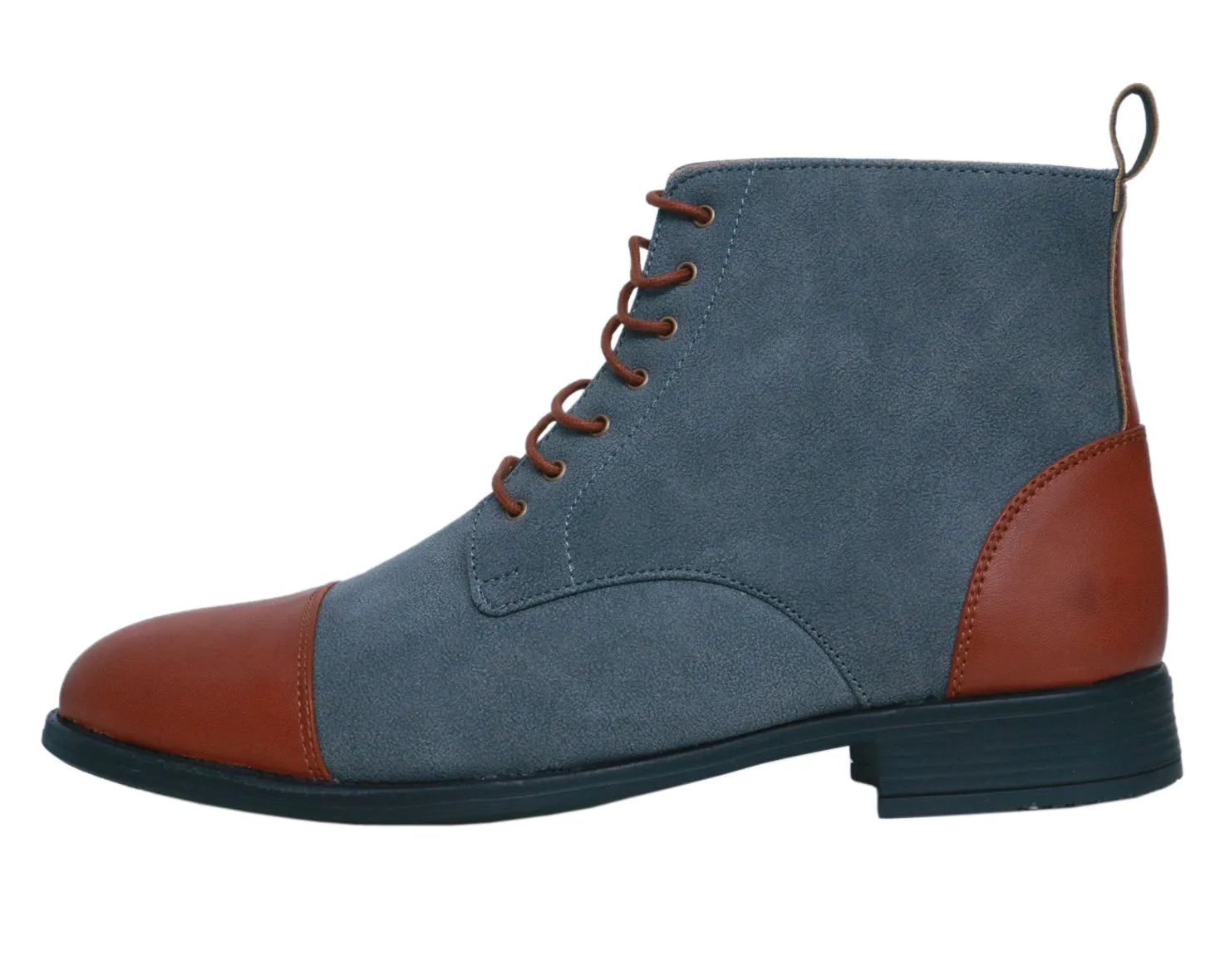 Grey High Ankle Military Boots