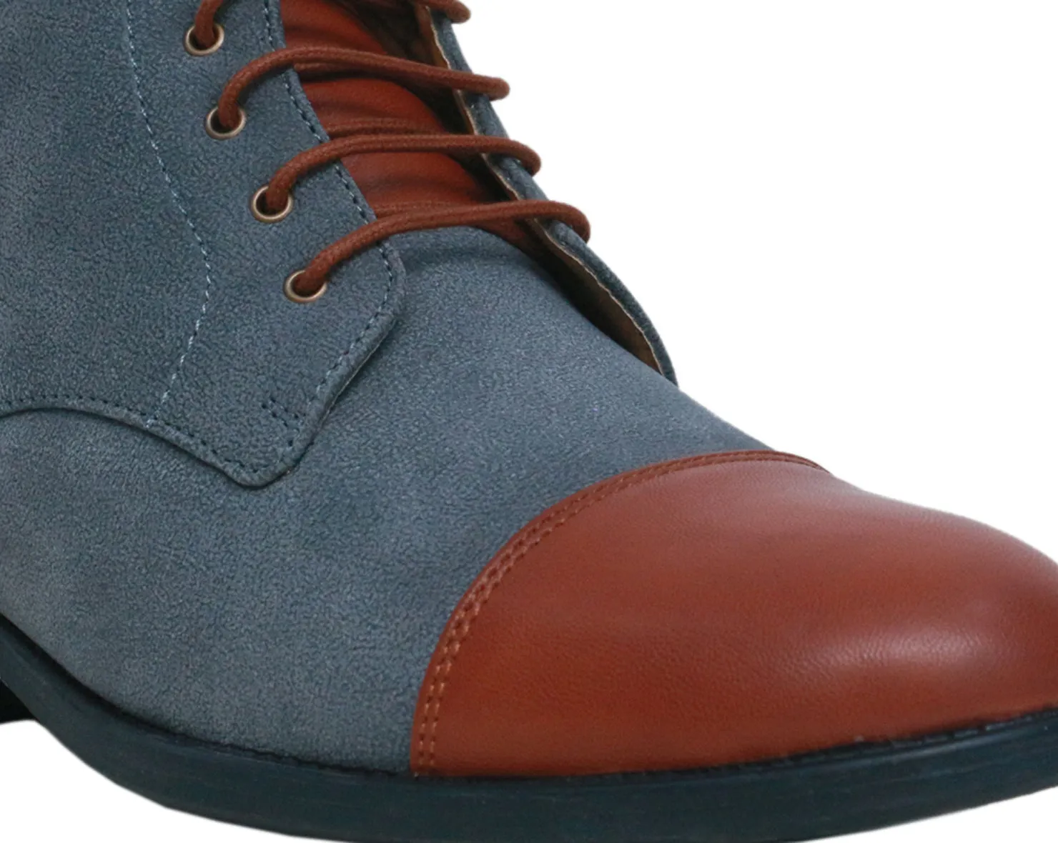 Grey High Ankle Military Boots