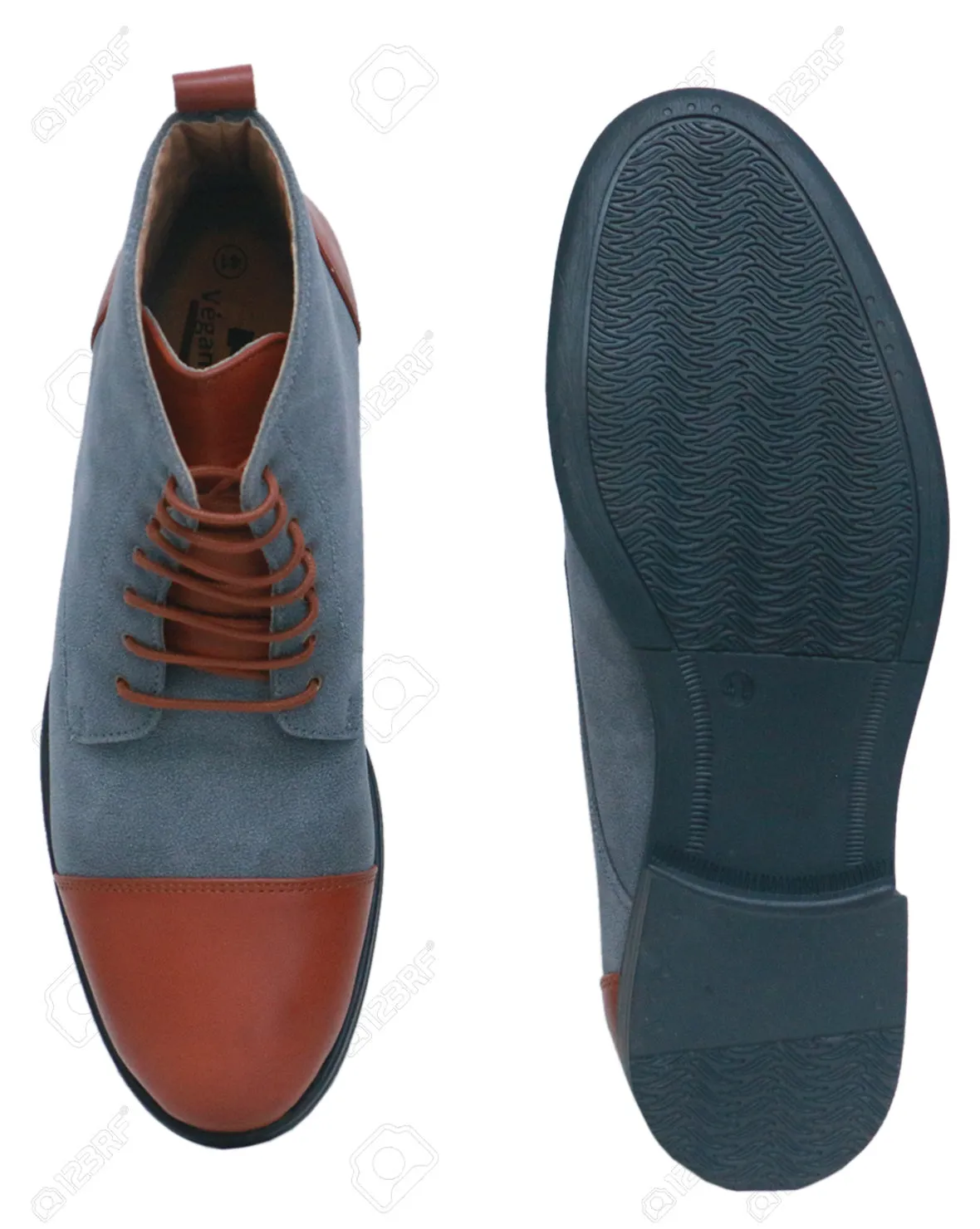 Grey High Ankle Military Boots