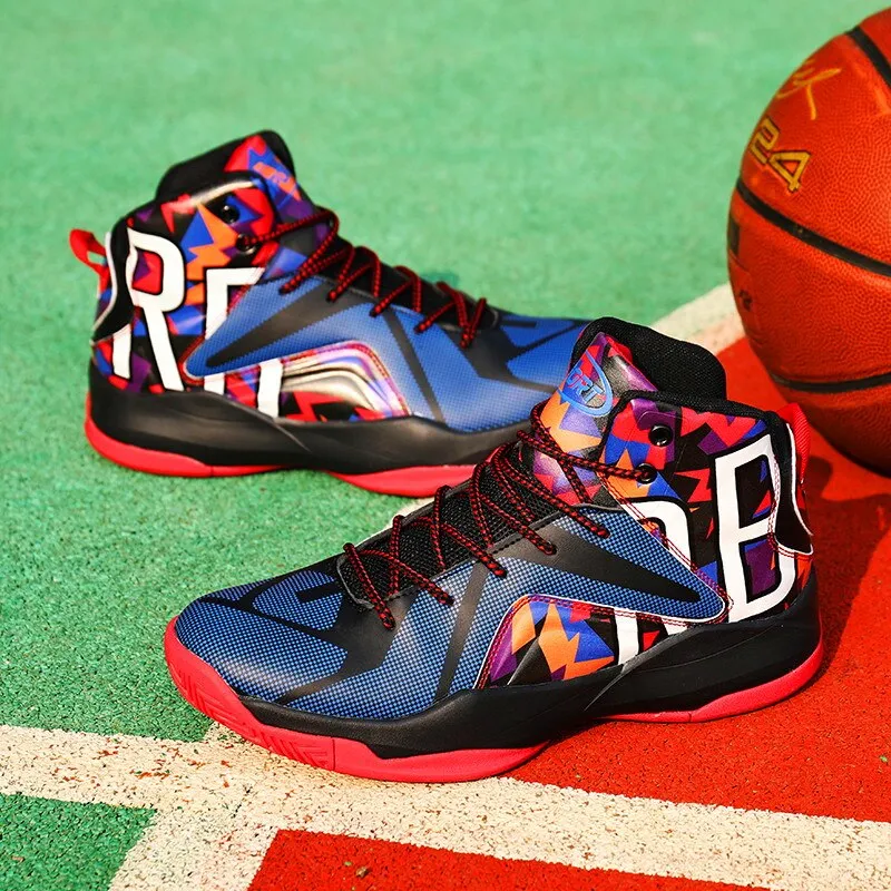 Handsome fashion men's basketball shoes mix and match style sports shoes men's casual shoes high toughness strong sole 39-46