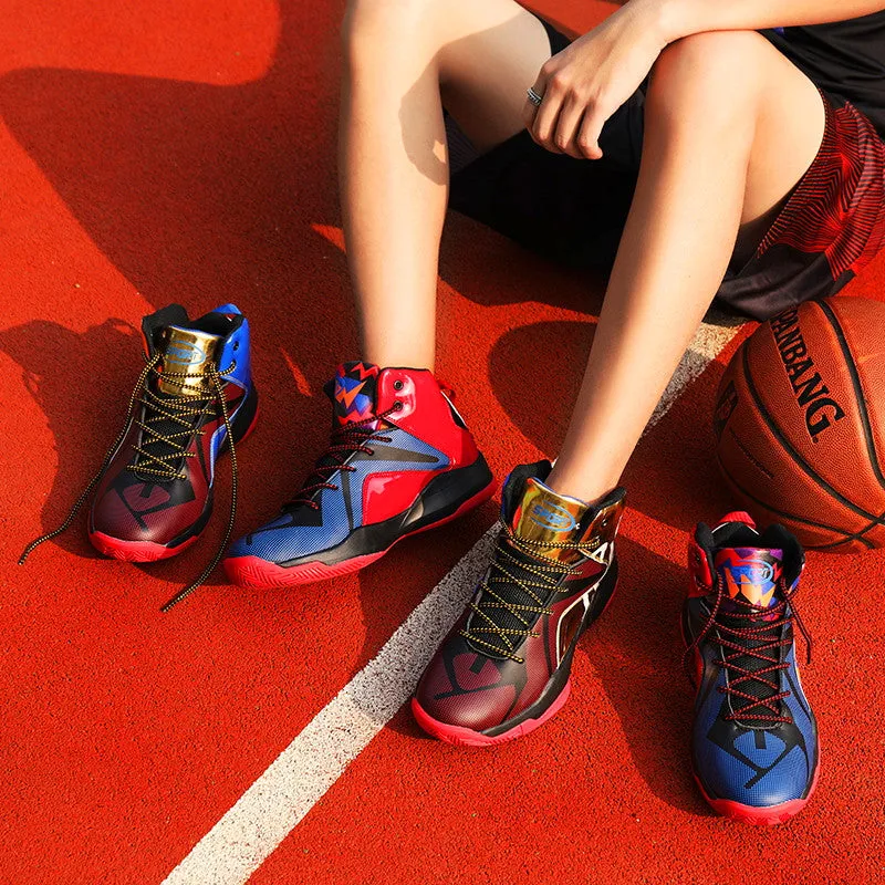 Handsome fashion men's basketball shoes mix and match style sports shoes men's casual shoes high toughness strong sole 39-46