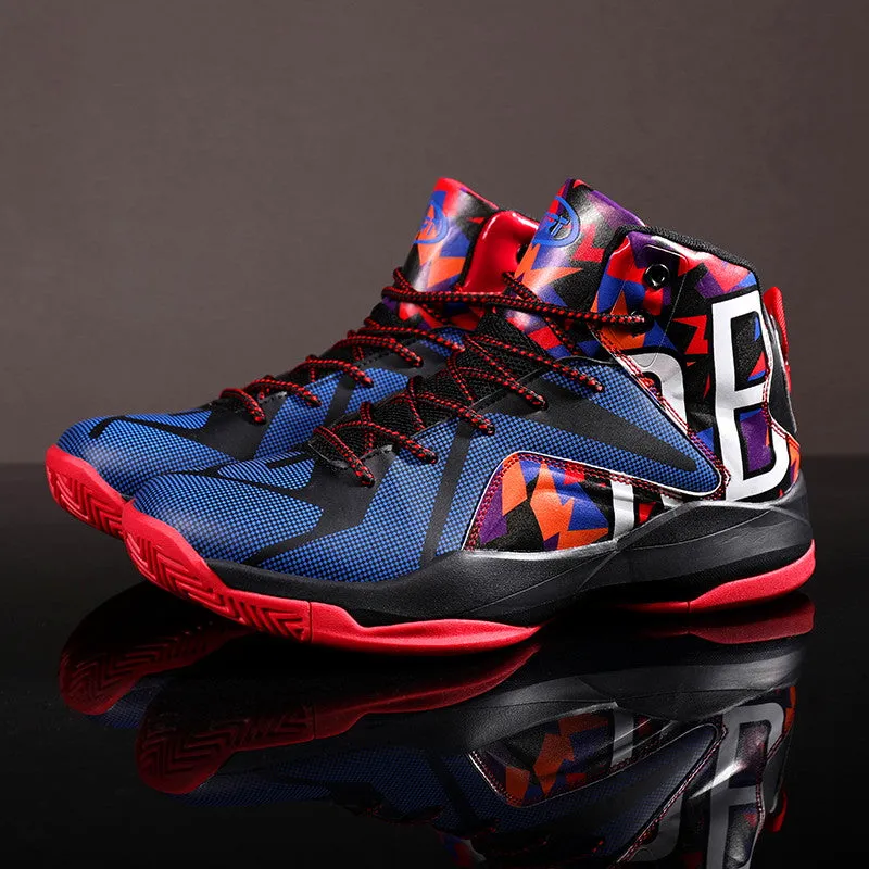 Handsome fashion men's basketball shoes mix and match style sports shoes men's casual shoes high toughness strong sole 39-46