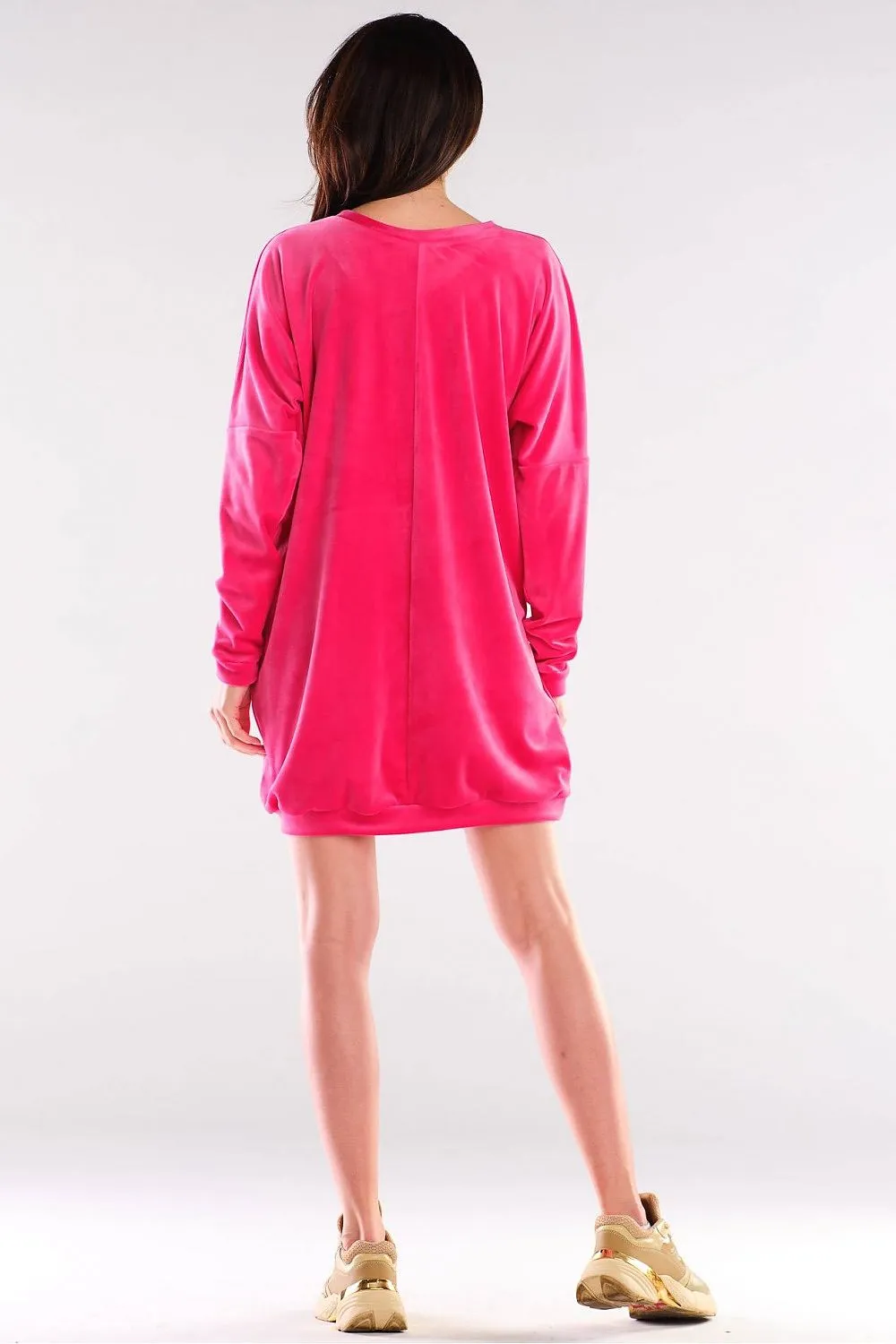 Heart Neck Velour Dress