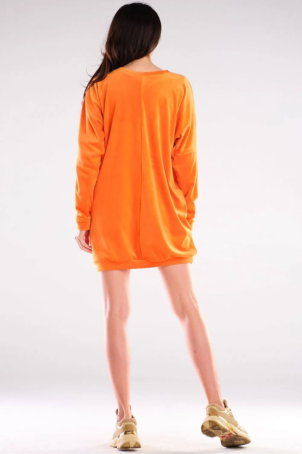 Heart Neck Velour Dress