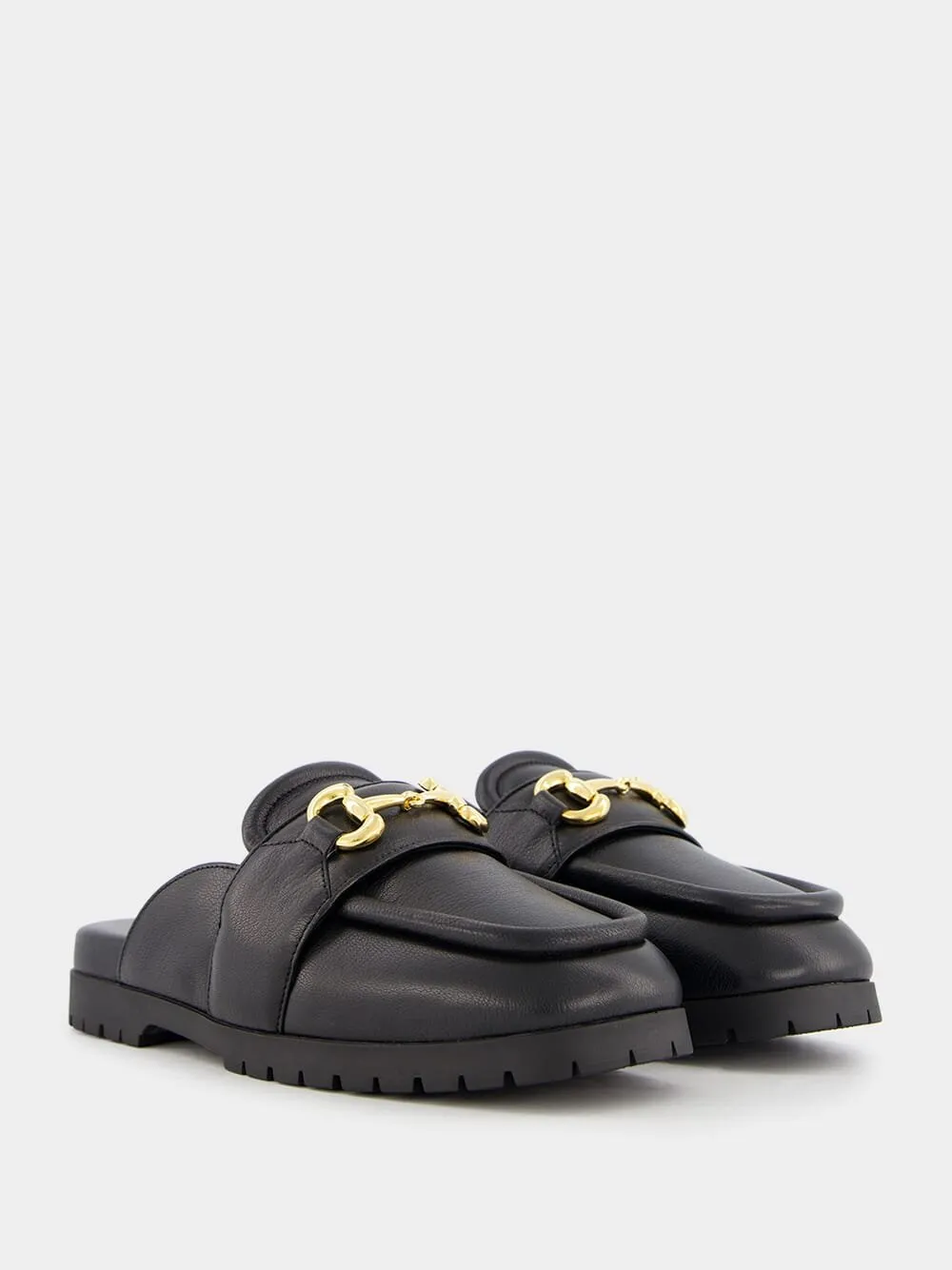 Horsebit Leather Mules