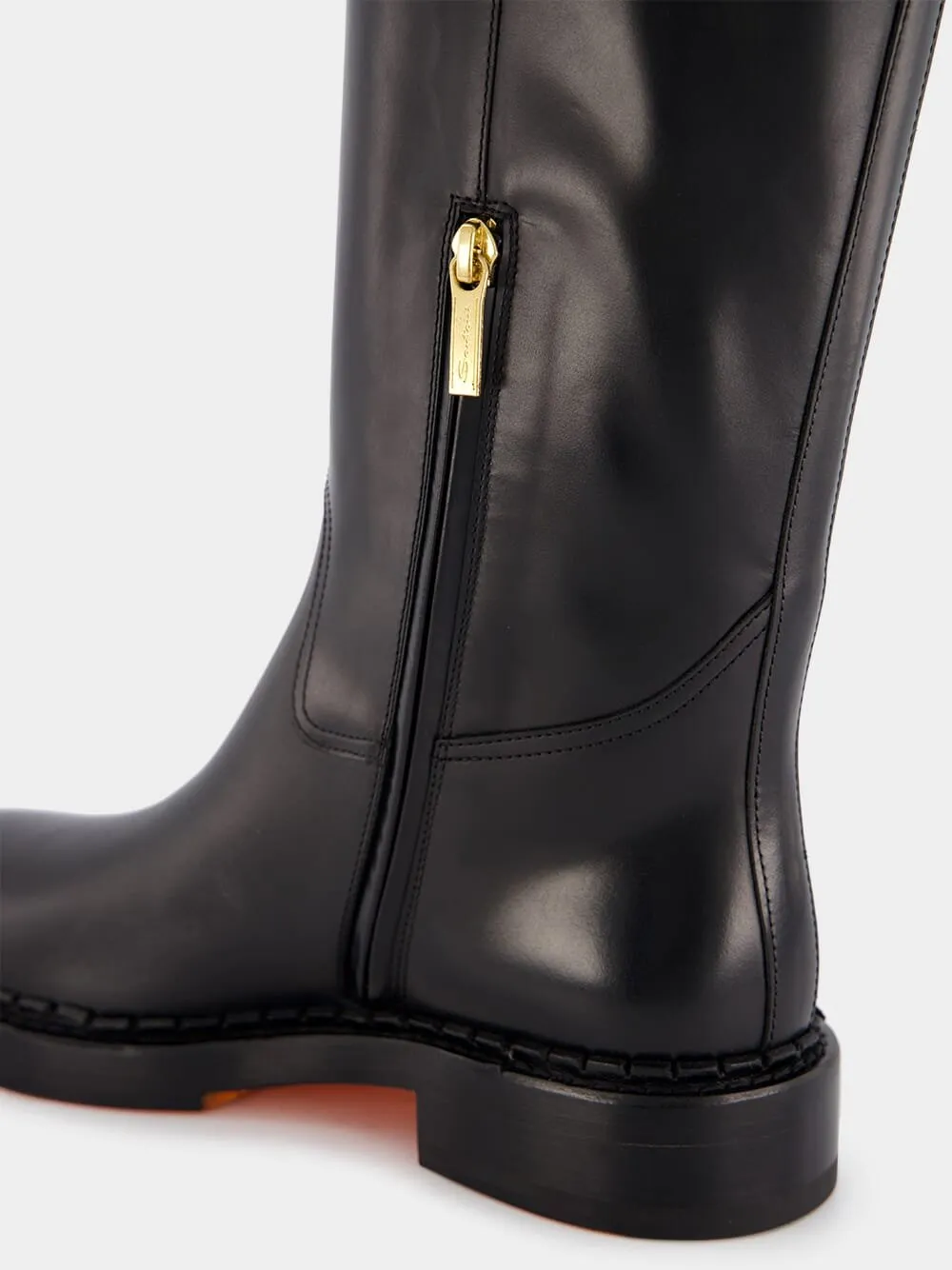 Knee-Length Leather Boots