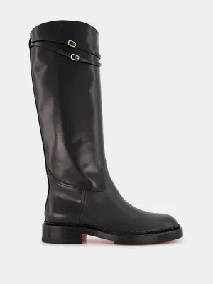 Knee-Length Leather Boots