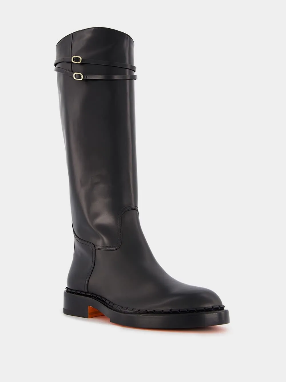Knee-Length Leather Boots