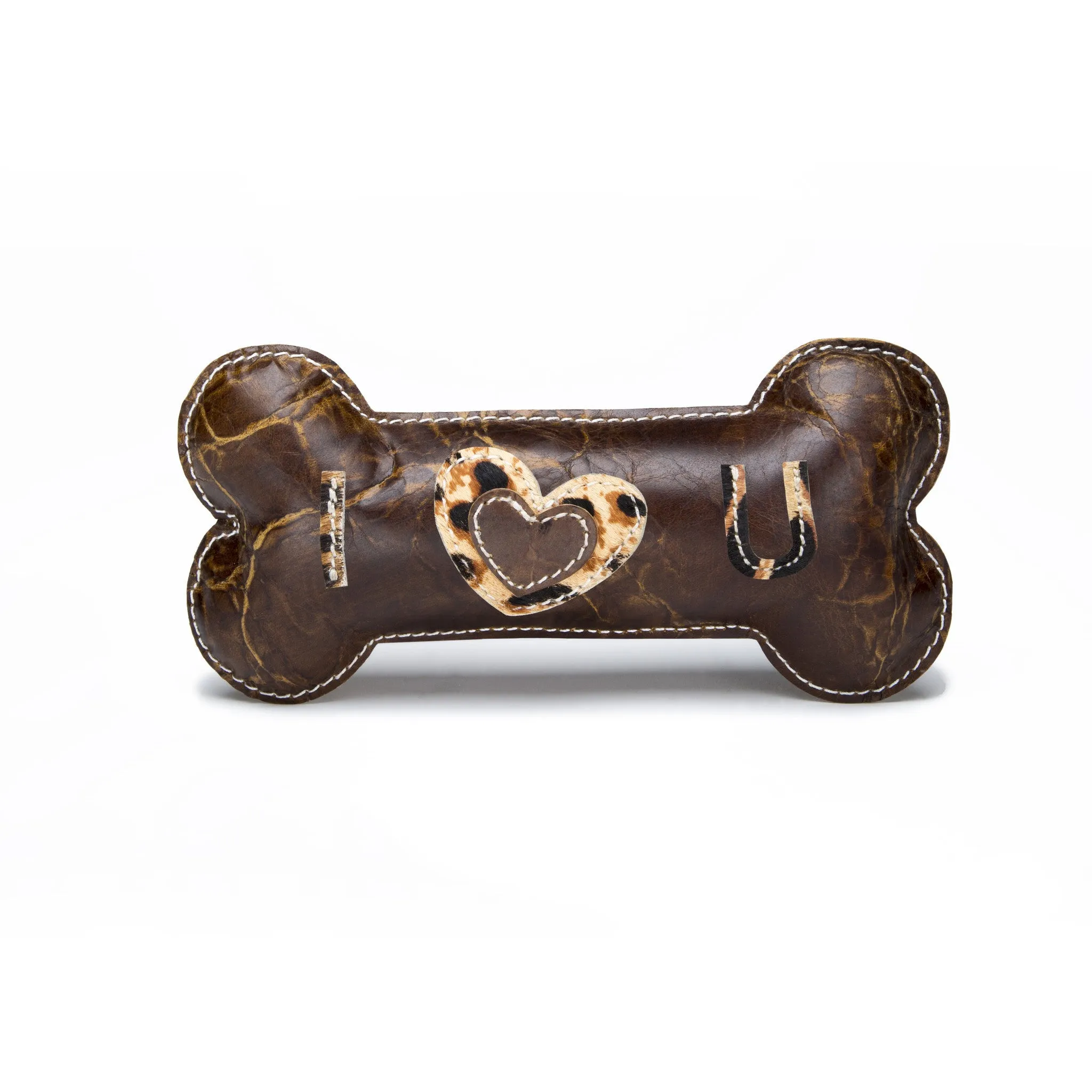 Large Leather Dog Bone