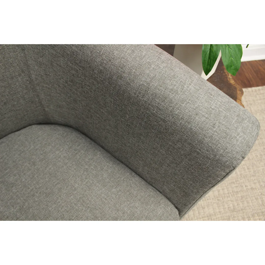 Liam 31.5" W Barrel Chair Zipcode Design™ Fabric OR Leather Type: Quartz Performance