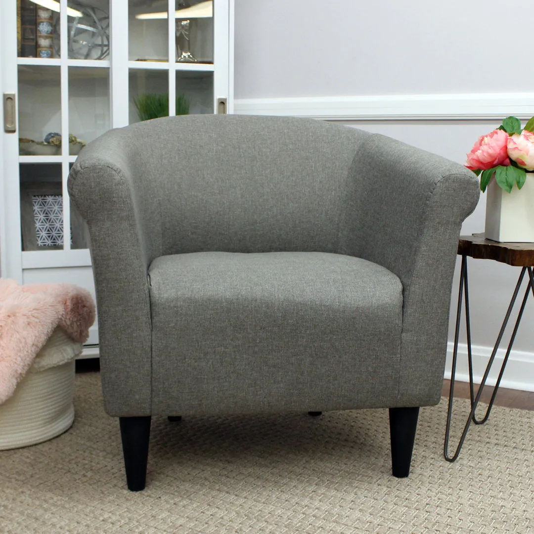 Liam 31.5" W Barrel Chair Zipcode Design™ Fabric OR Leather Type: Quartz Performance
