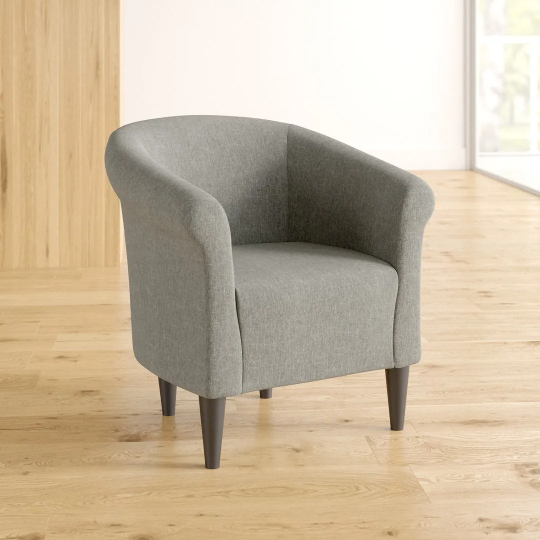 Liam 31.5" W Barrel Chair Zipcode Design™ Fabric OR Leather Type: Quartz Performance