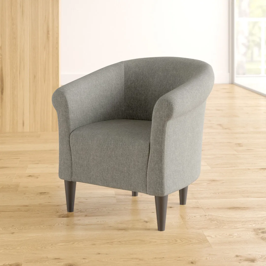 Liam 31.5" W Barrel Chair Zipcode Design™ Fabric OR Leather Type: Quartz Performance