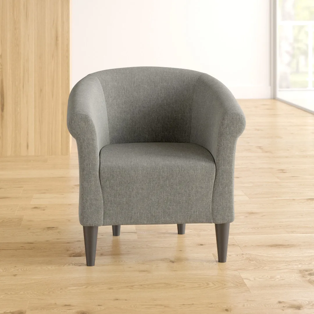 Liam 31.5" W Barrel Chair Zipcode Design™ Fabric OR Leather Type: Quartz Performance