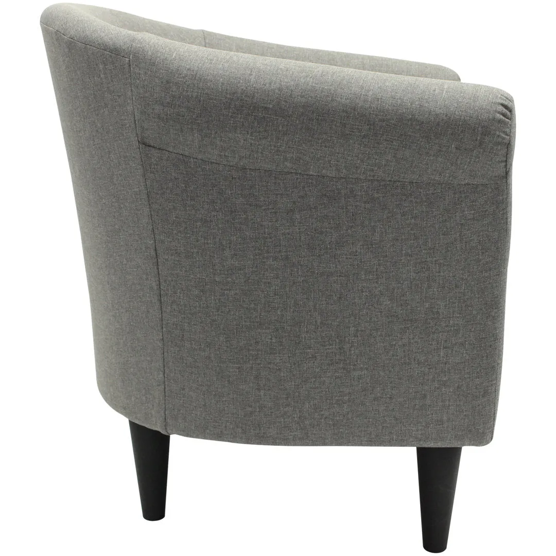 Liam 31.5" W Barrel Chair Zipcode Design™ Fabric OR Leather Type: Quartz Performance