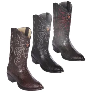 Los Altos Ostrich Leg Round Toe Boots