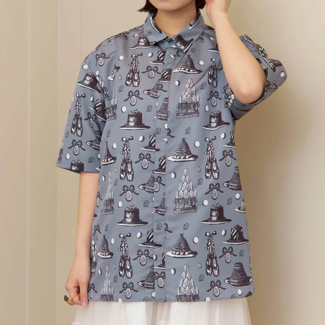 Madeleine et Ballerine Dress Shirt (Moonlight Gray)【Japan Jewelry】