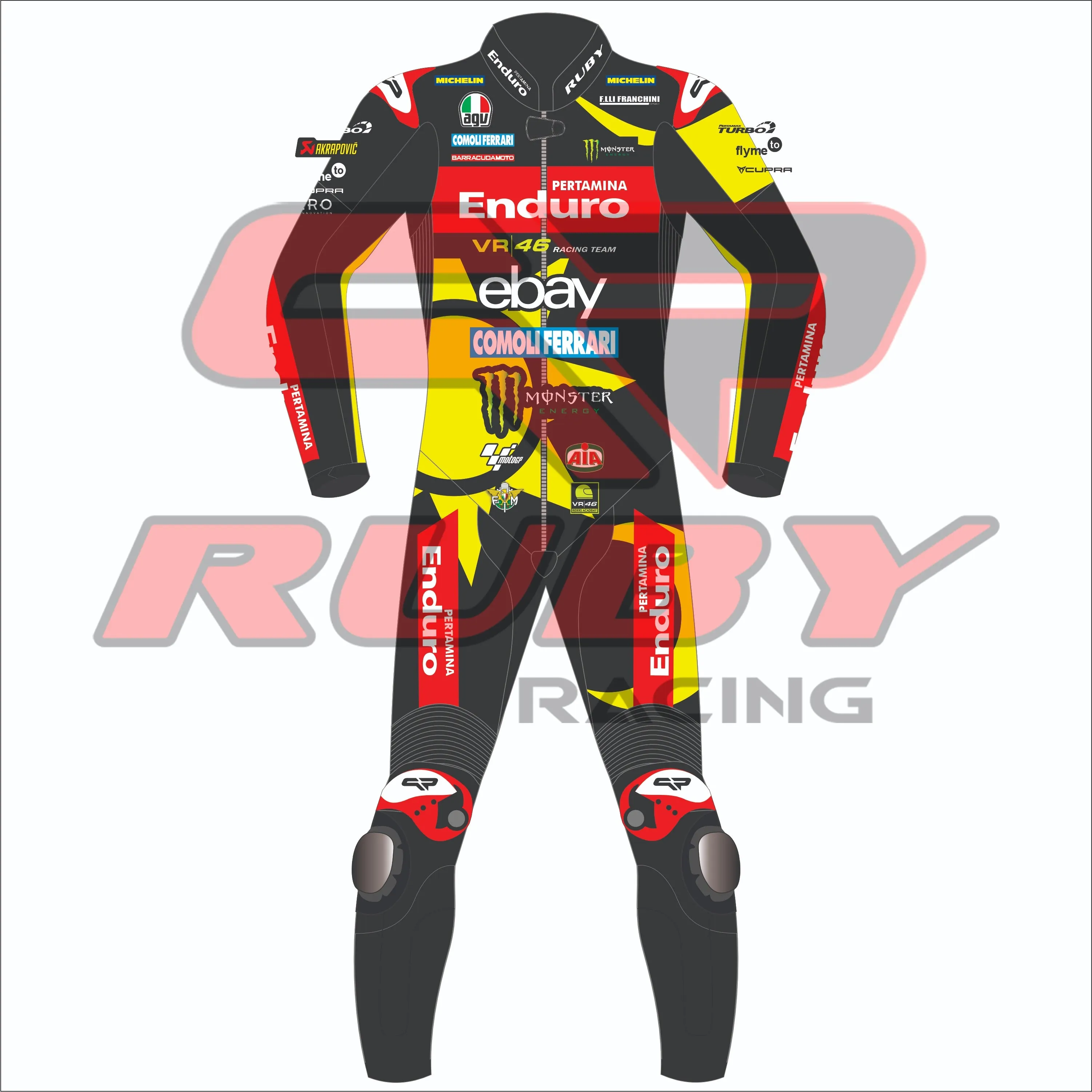 Marco Bezzechi BritishGp 2024 VR46 Motorbike Race Suit