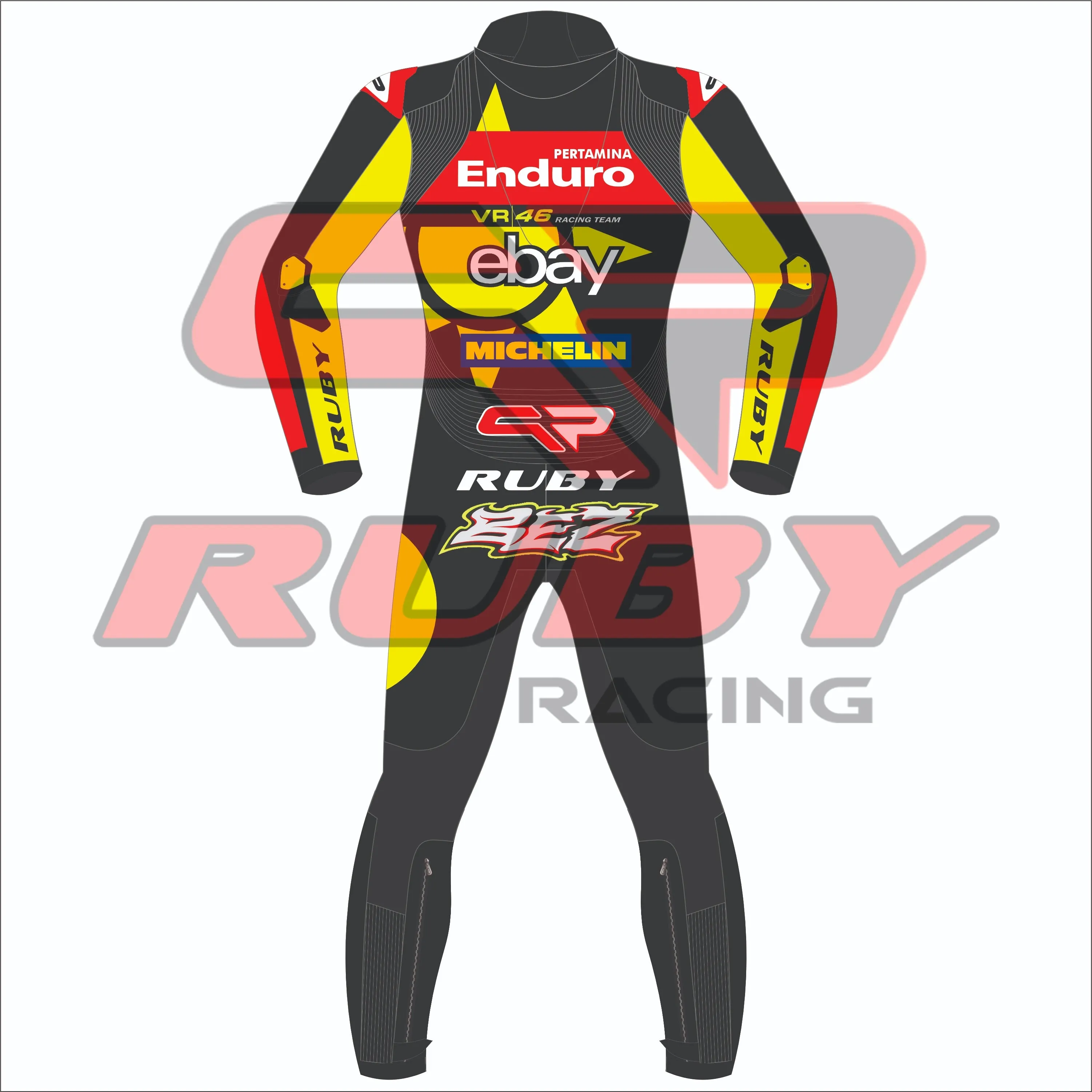 Marco Bezzechi BritishGp 2024 VR46 Motorbike Race Suit