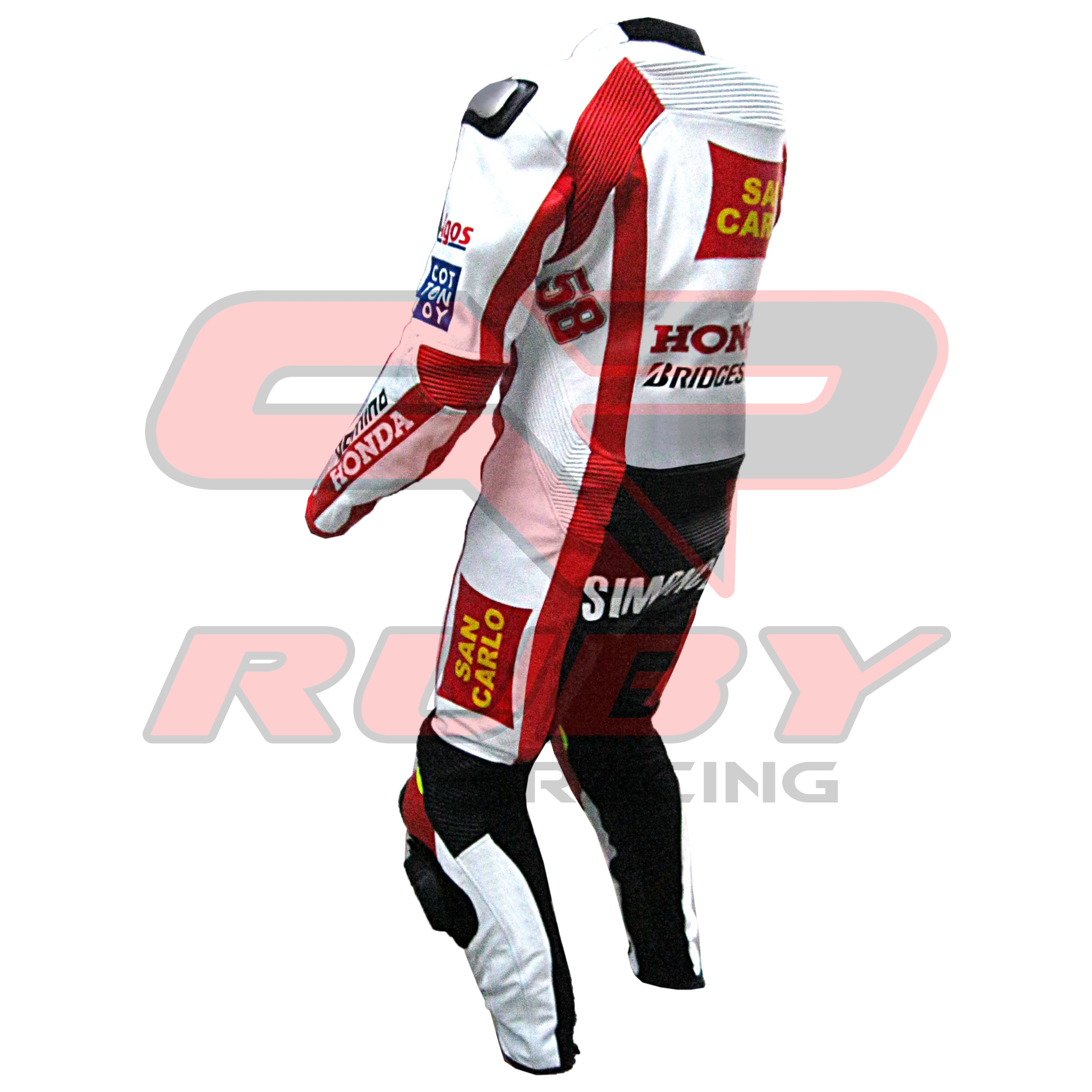 Marco Simoncelli Motorbike Racing Leather Suit