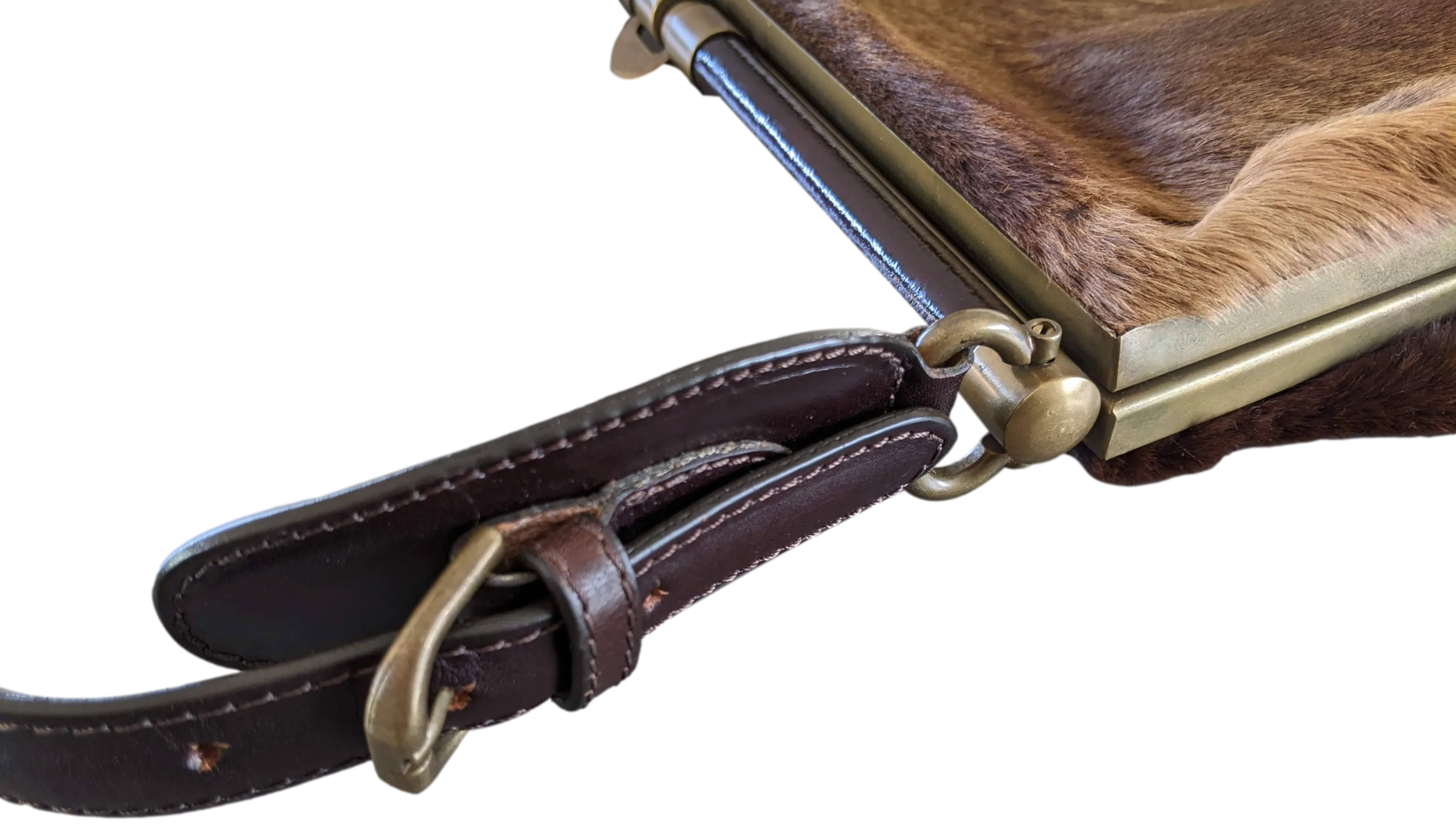 Marni Vintage Foal-Style Fur Calfskin Style Malette Shoulder Bag 36 cm