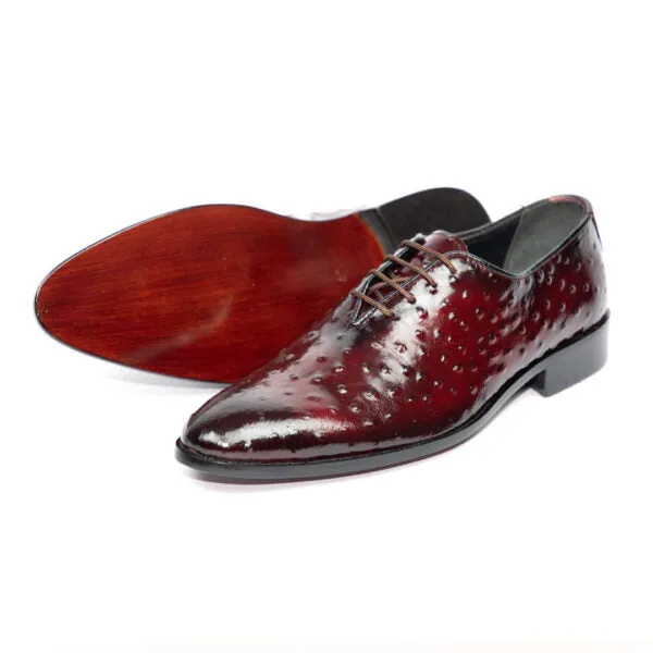 Maroon Ostrich Wholecut – Premium Leather