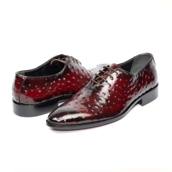 Maroon Ostrich Wholecut – Premium Leather