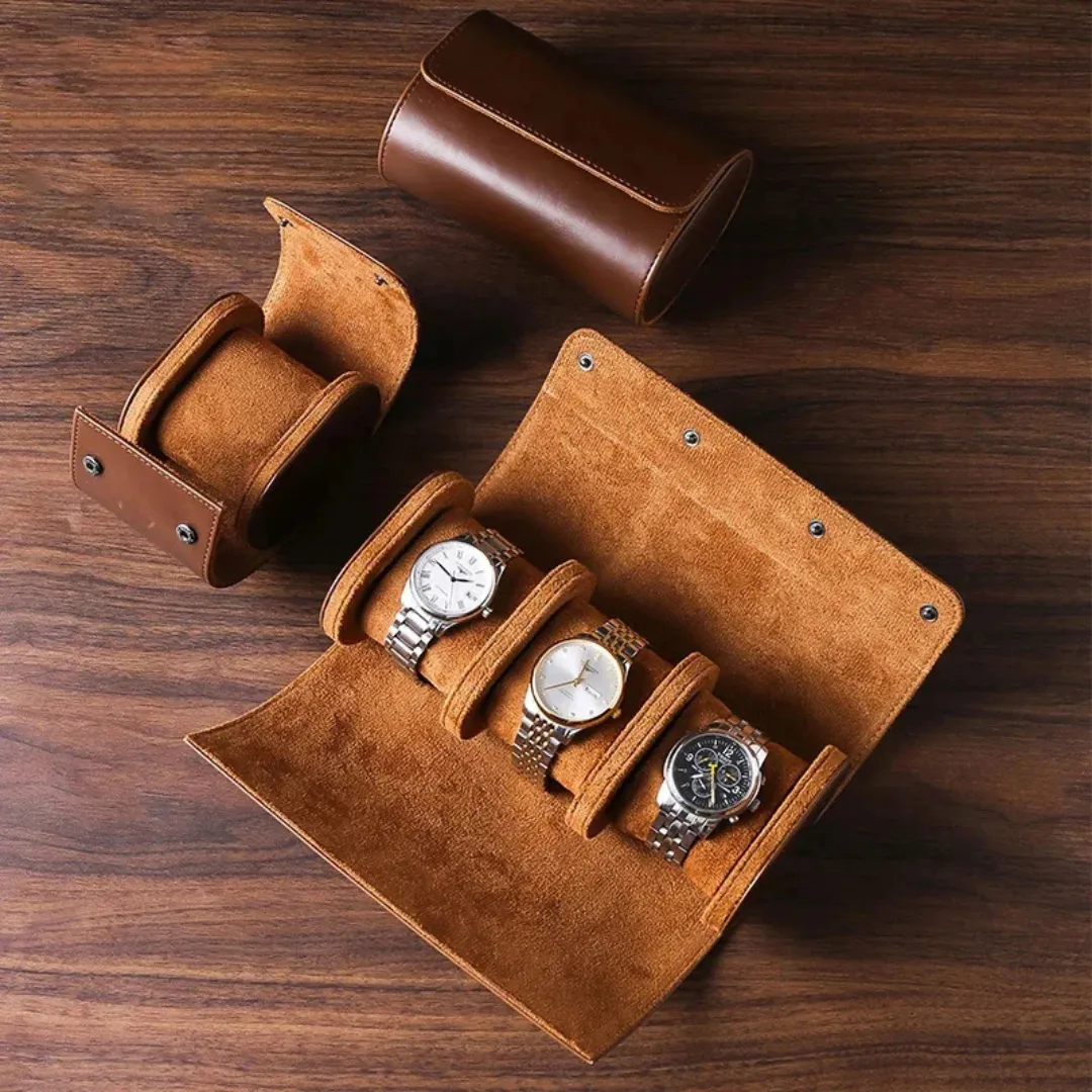 Mason | Minimalist Watch Roll Case – Sleek Travel Storage for 1–3 Watches