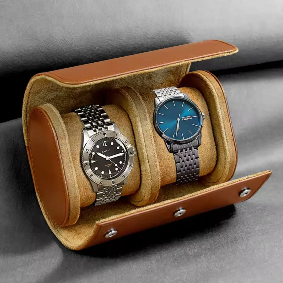 Mason | Minimalist Watch Roll Case – Sleek Travel Storage for 1–3 Watches