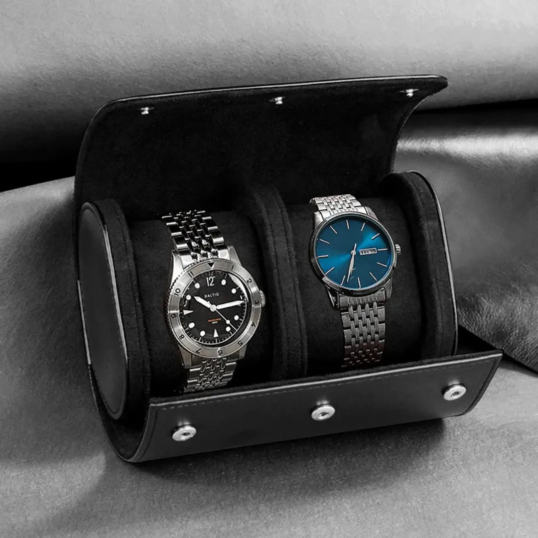 Mason | Minimalist Watch Roll Case – Sleek Travel Storage for 1–3 Watches