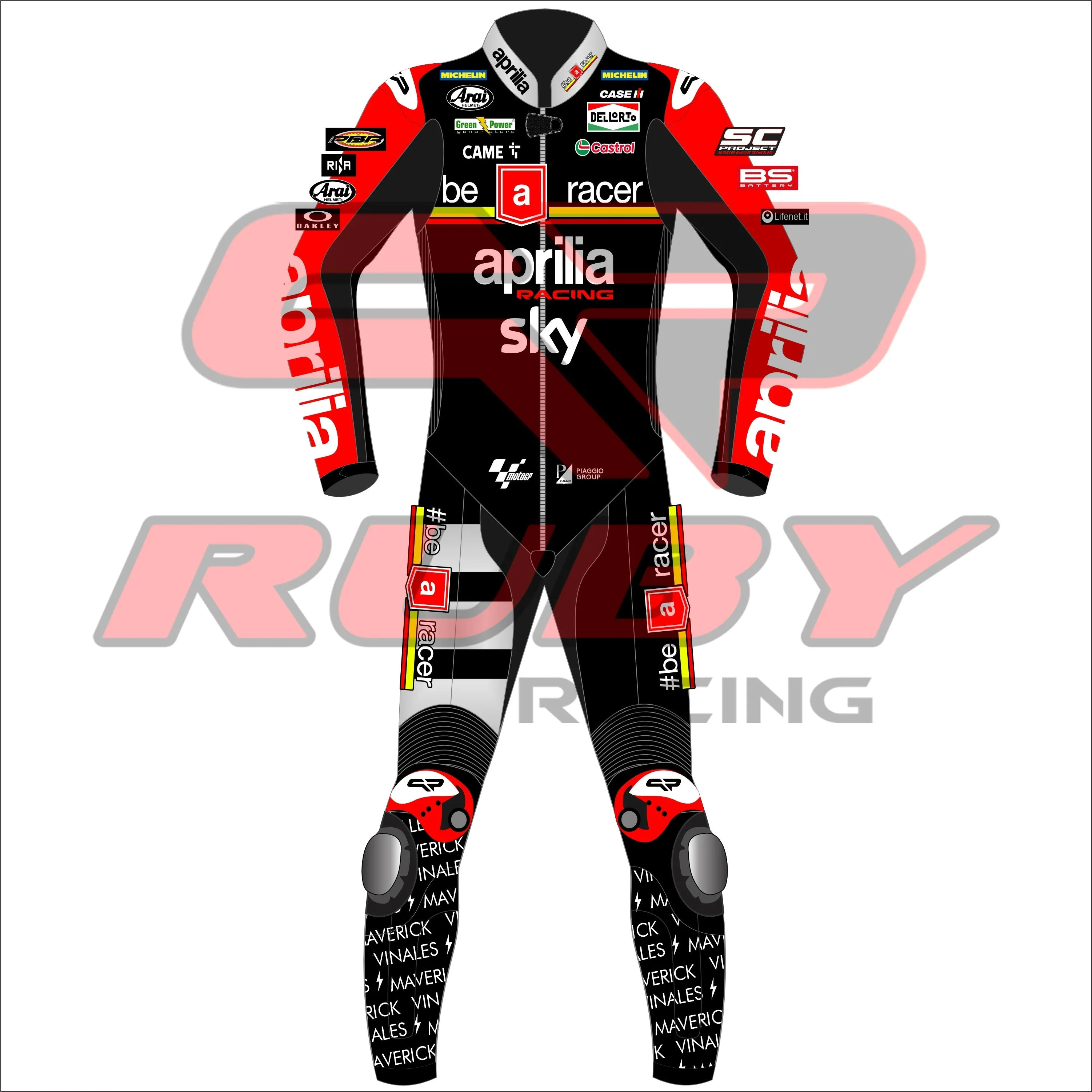 Maverick Viñales Aprilia Motorbike Race Suit BritishGp 2024