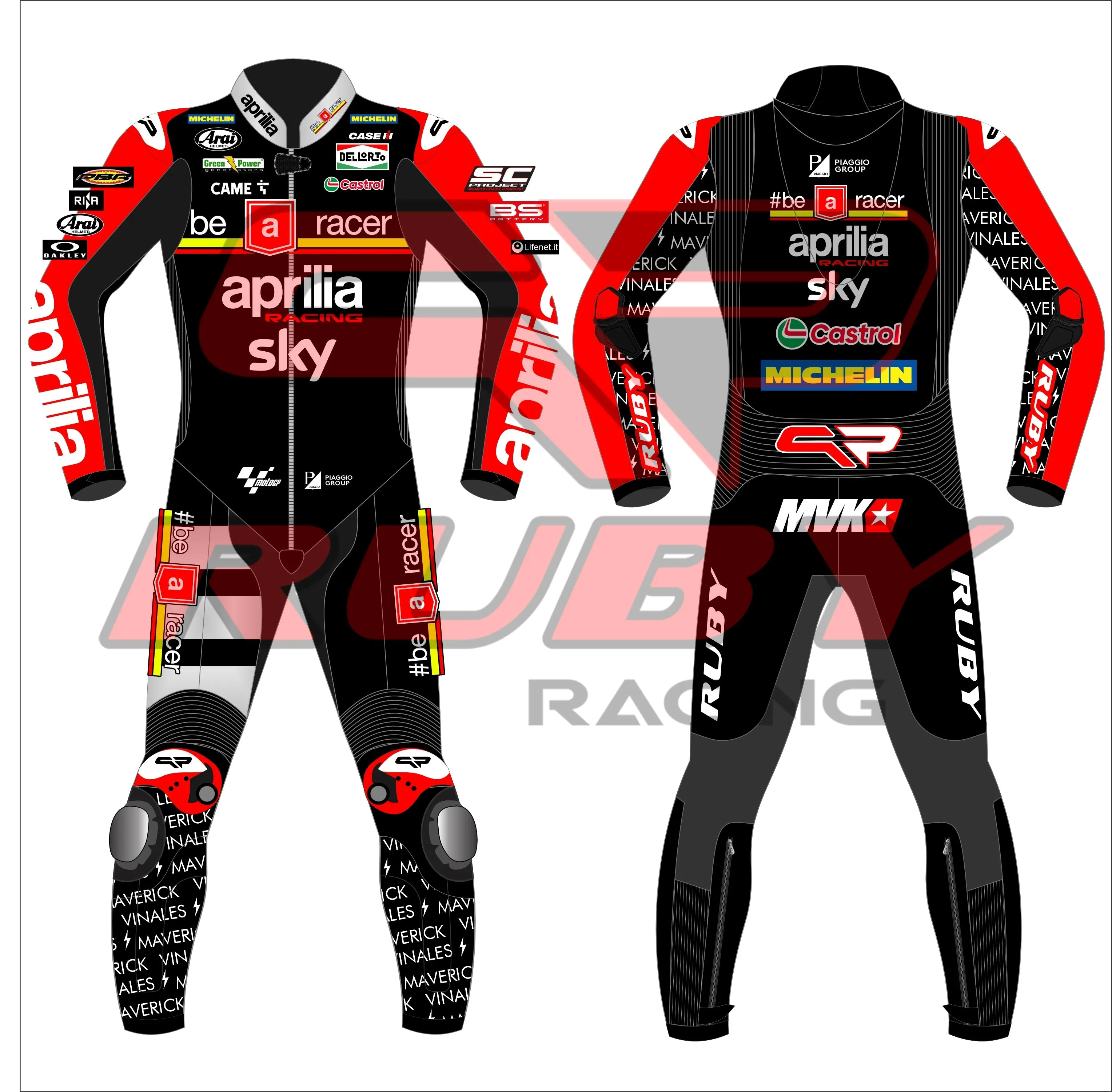 Maverick Viñales Aprilia Motorbike Race Suit BritishGp 2024
