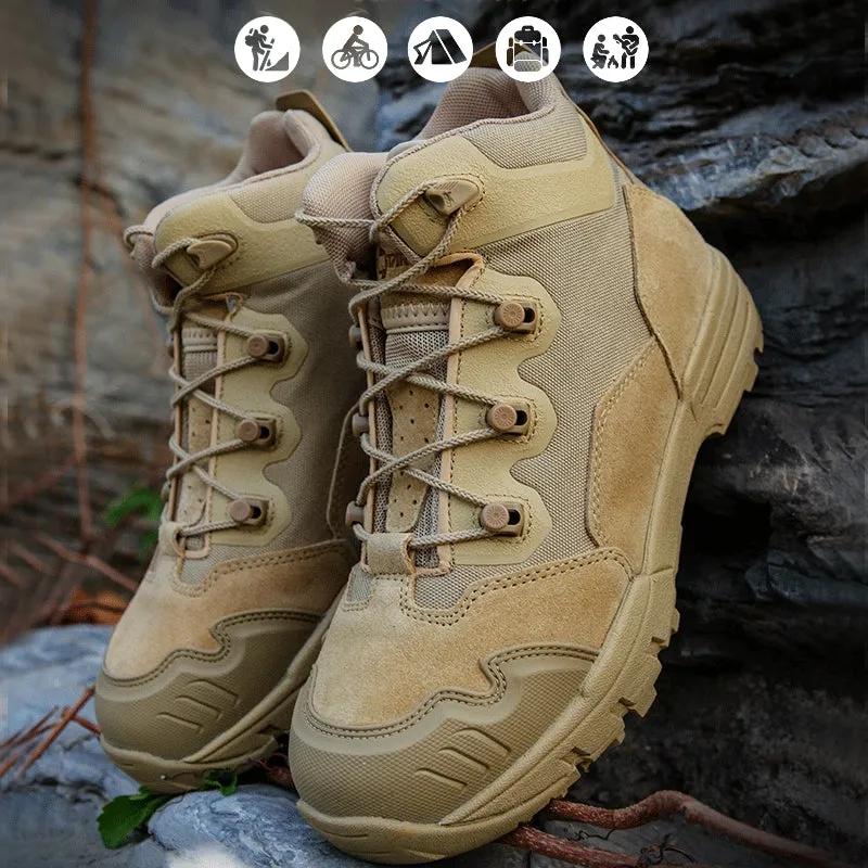 Men Combat Boots Hiking Shoes Waterproof Outdoor