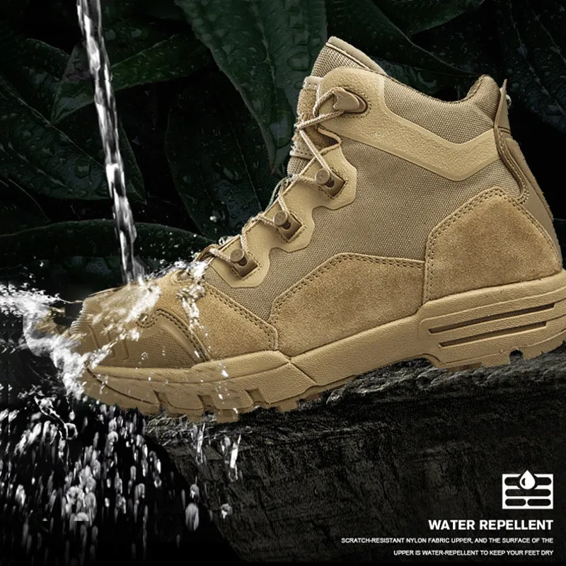 Men Combat Boots Hiking Shoes Waterproof Outdoor