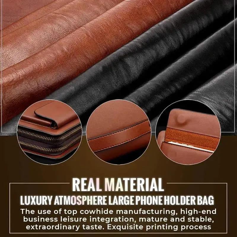 Men Top Cowhide Double Zipper Luxury Clutch Bag Wallets with Large Capacity pocket zipper Double Zipper Male Wallet Purse Coin