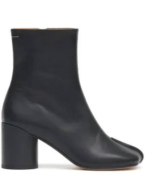 MM6 MAISON MARGIELA Leather Tabi High Heels with Side Zip Fastening