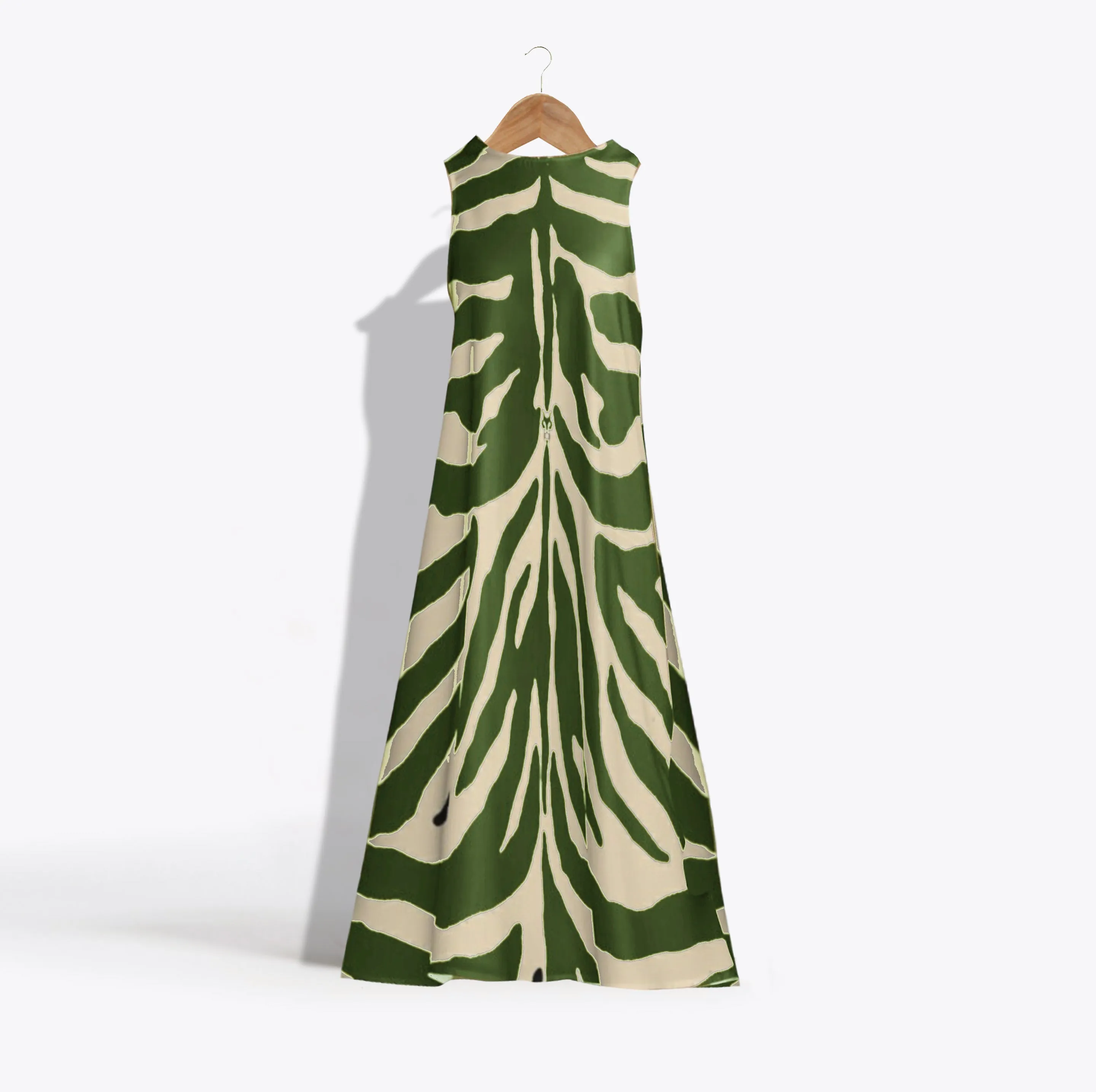 MME. "ZEBRA" Garden Dress - ENVY GREEN