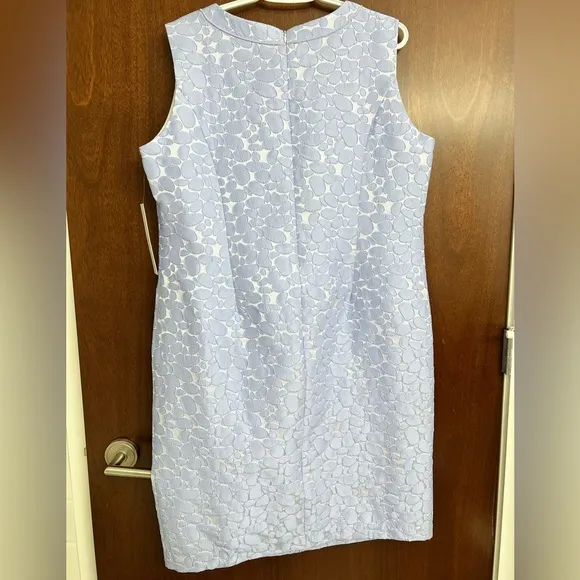 NWT Sleeveless Jacquard Textured Dress Periwinkle Blue‎ size XL
