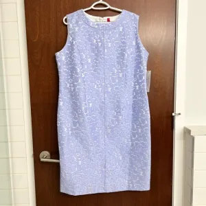 NWT Sleeveless Jacquard Textured Dress Periwinkle Blue‎ size XL