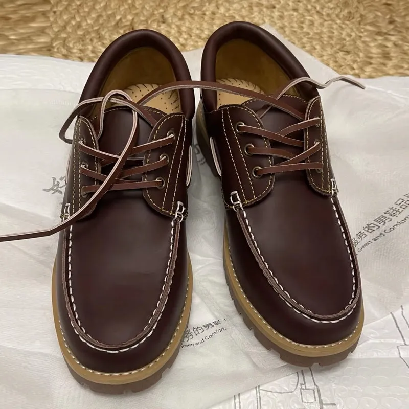 Retro Low-top British Style Boat Shoes