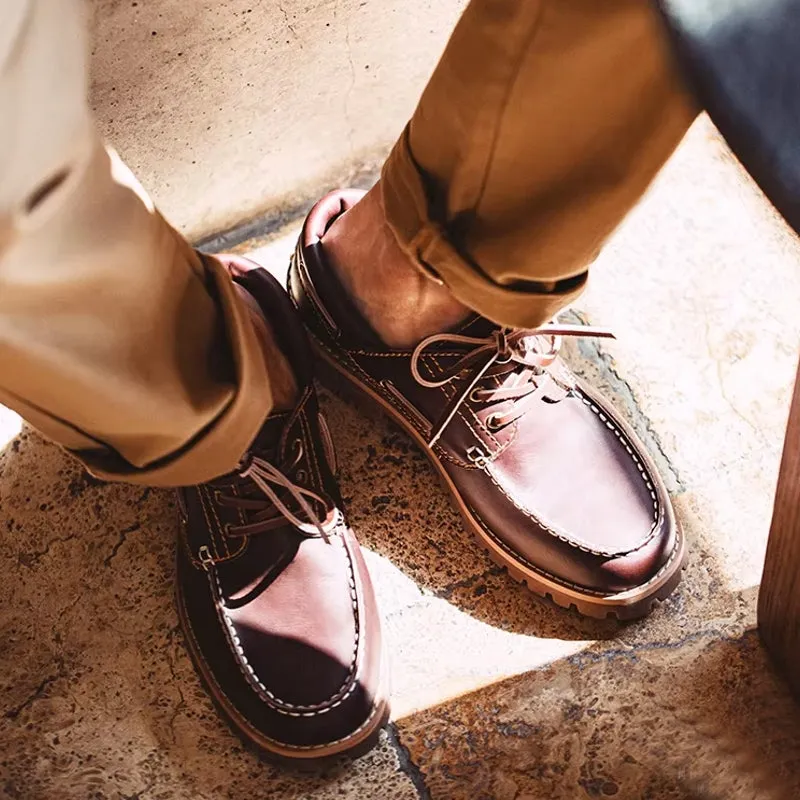 Retro Low-top British Style Boat Shoes