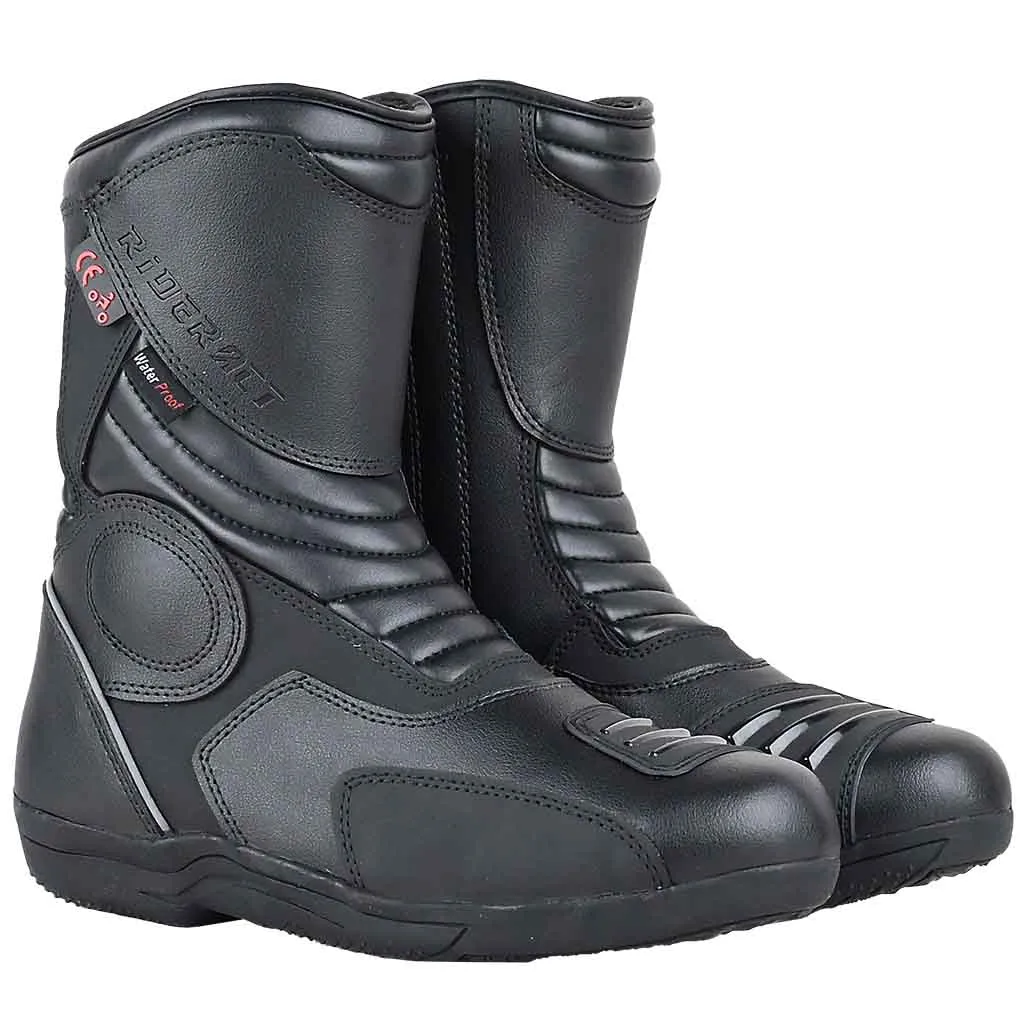 RIDERACT® Men’s Waterproof Motorcycle Boots Surface v2 Black