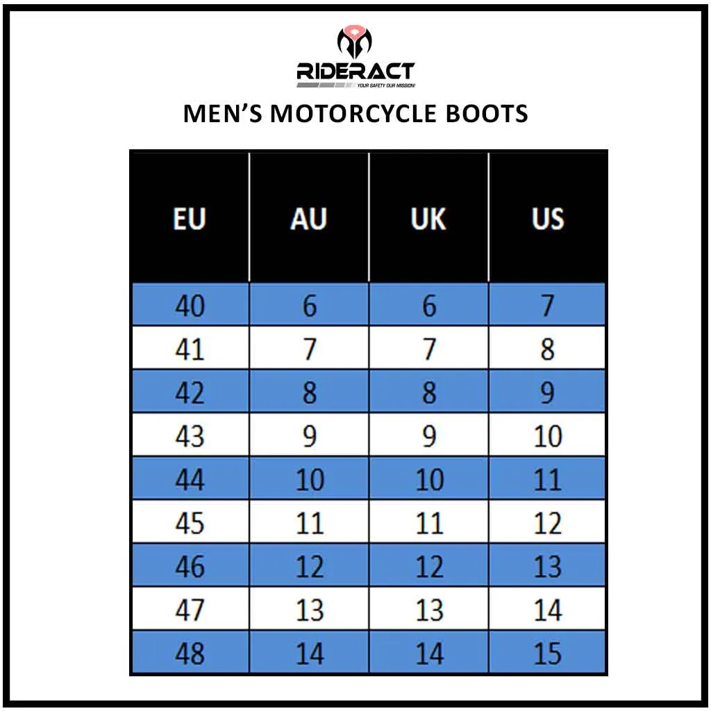 RIDERACT® Men’s Waterproof Motorcycle Boots Surface v2 Black
