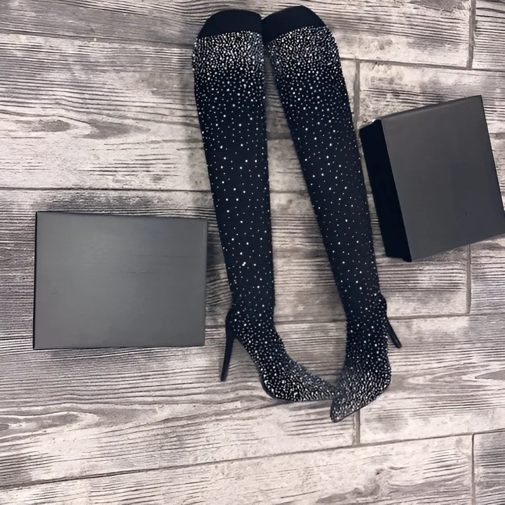 Rowy™ | Diamond overknee boots