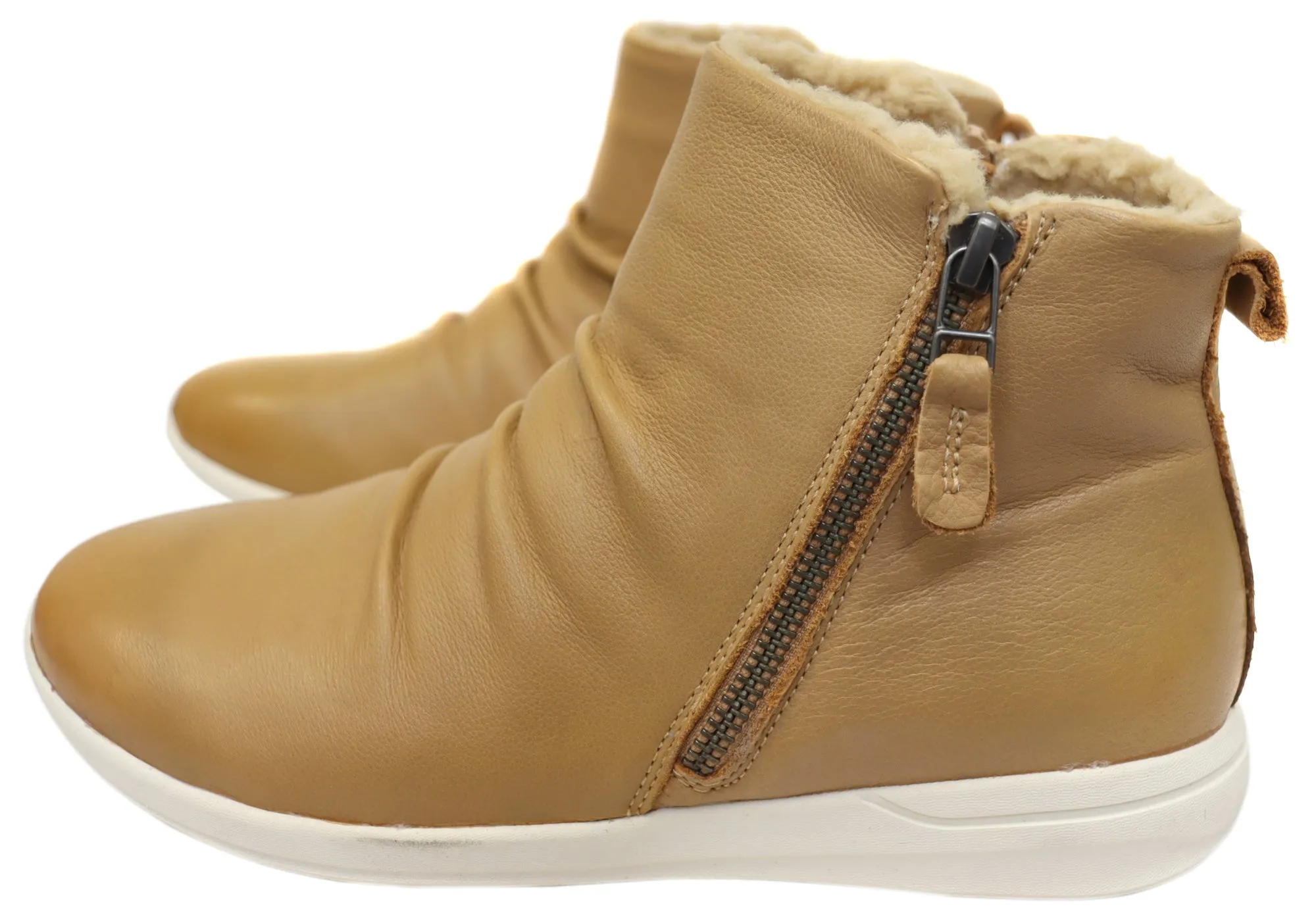 Scholl Orthaheel Nina II Womens Comfort Supportive Leather Ankle Boots