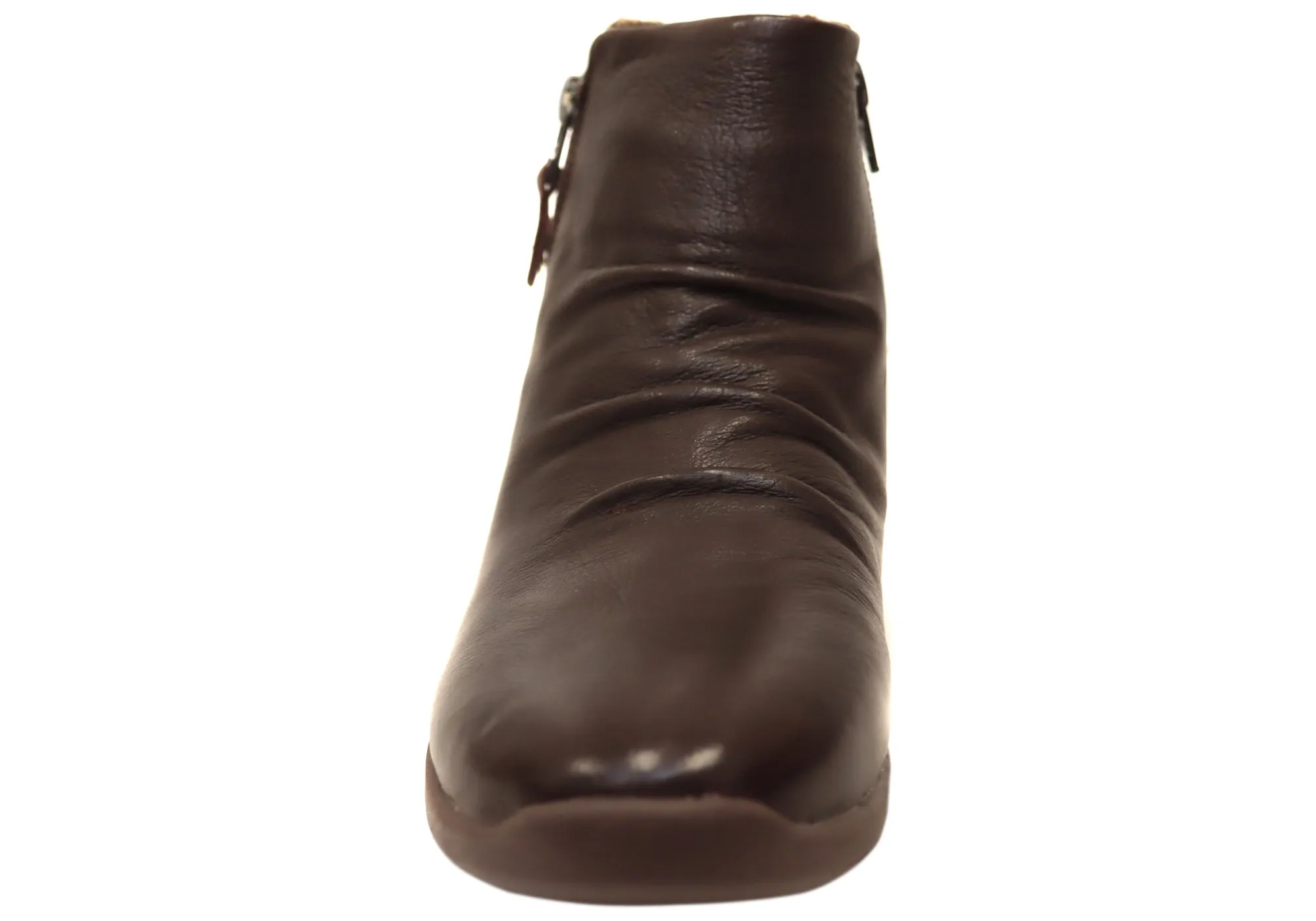 Scholl Orthaheel Nina II Womens Comfort Supportive Leather Ankle Boots