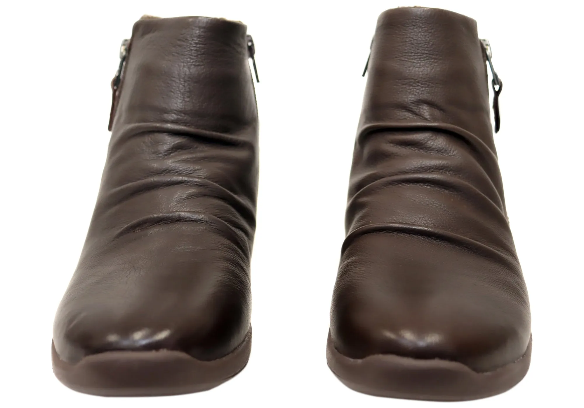 Scholl Orthaheel Nina II Womens Comfort Supportive Leather Ankle Boots