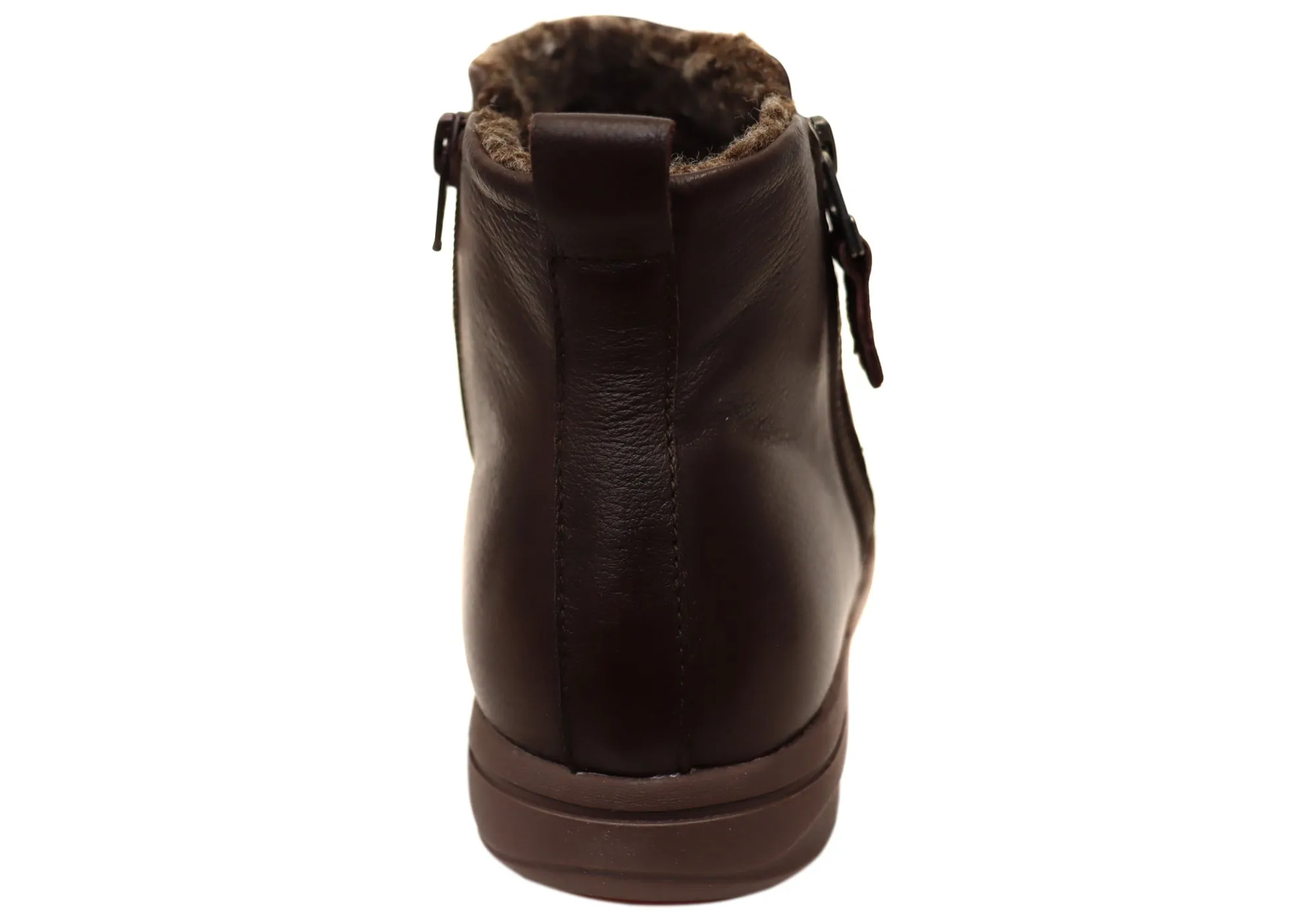 Scholl Orthaheel Nina II Womens Comfort Supportive Leather Ankle Boots