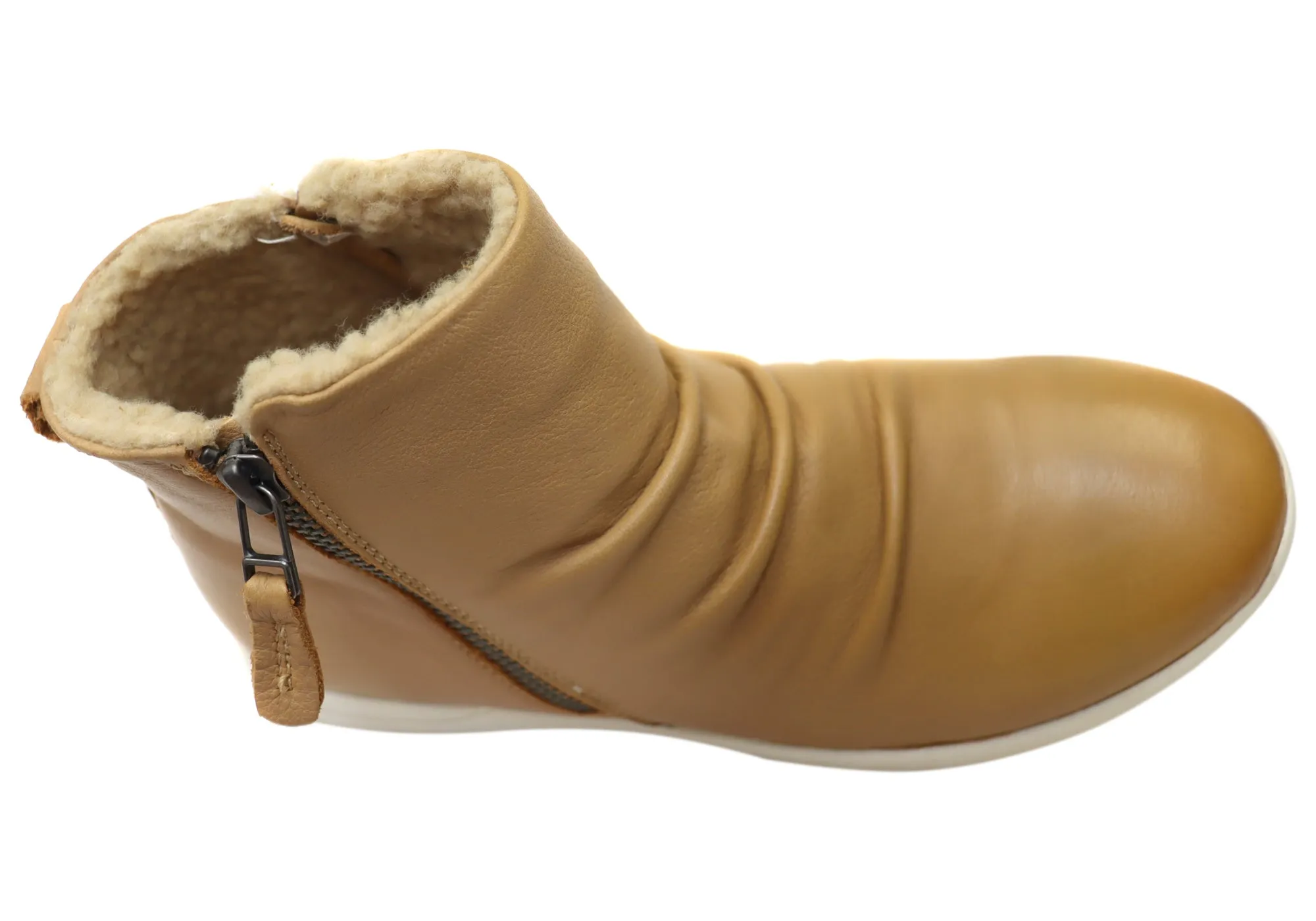 Scholl Orthaheel Nina II Womens Comfort Supportive Leather Ankle Boots